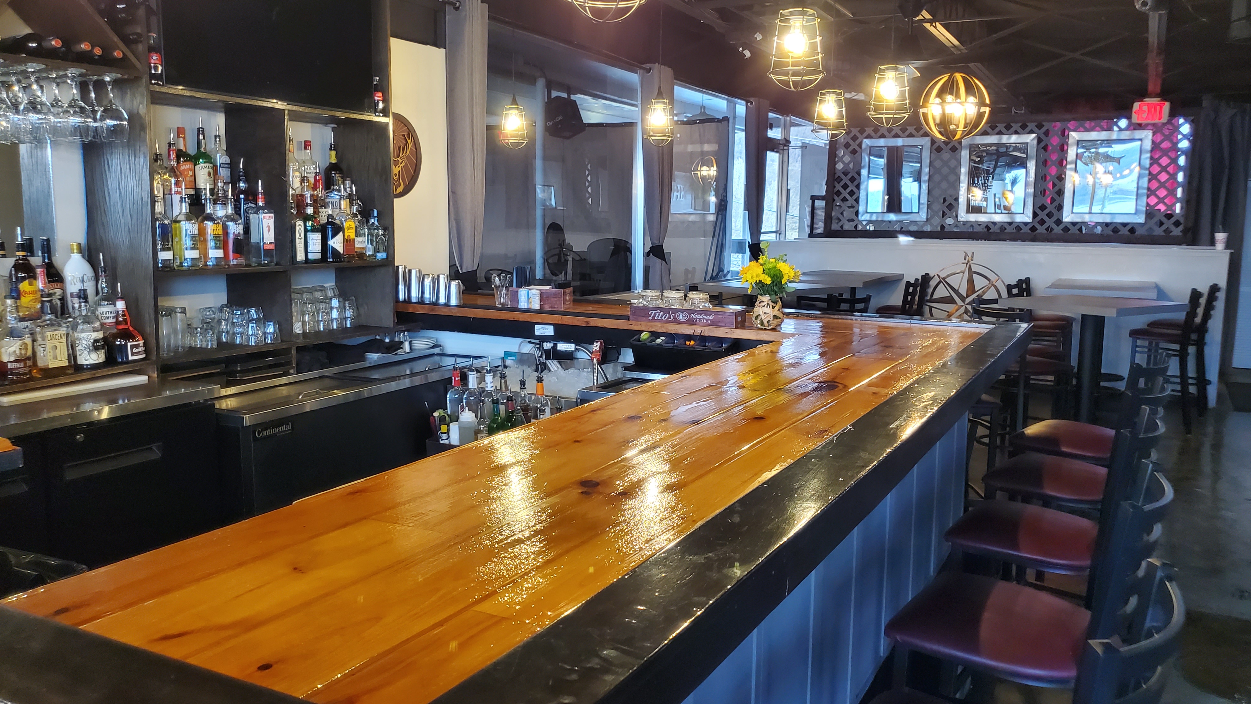 Bar with bottles